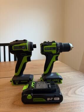 Greenworks 24V Brushless Drill Driver & Impact Driver Set w/ 2.0Ah Battery